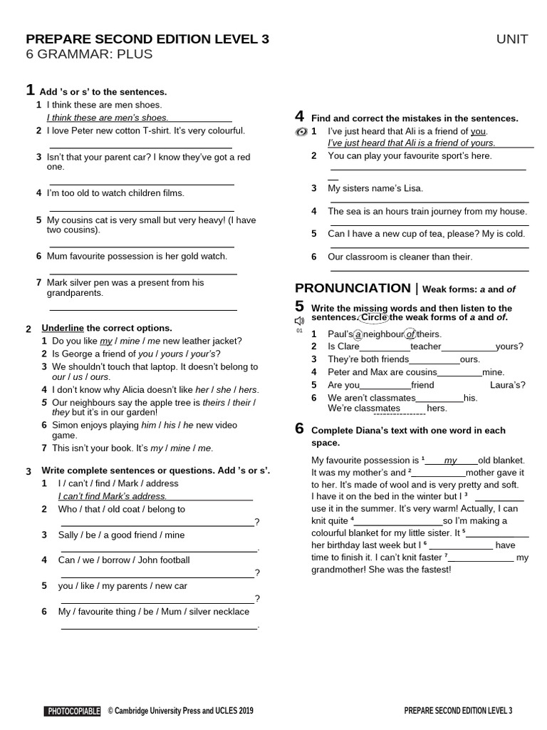PREPARE 3 Grammar Plus Unit 06 | PDF
