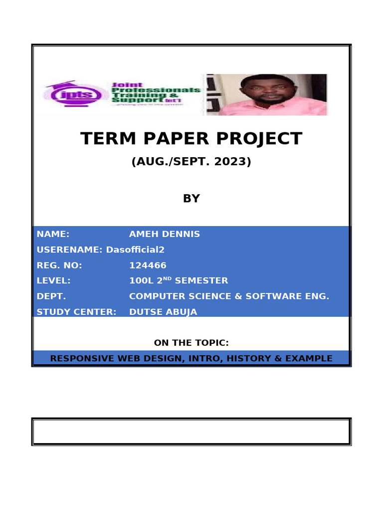 Term Paper Project | PDF