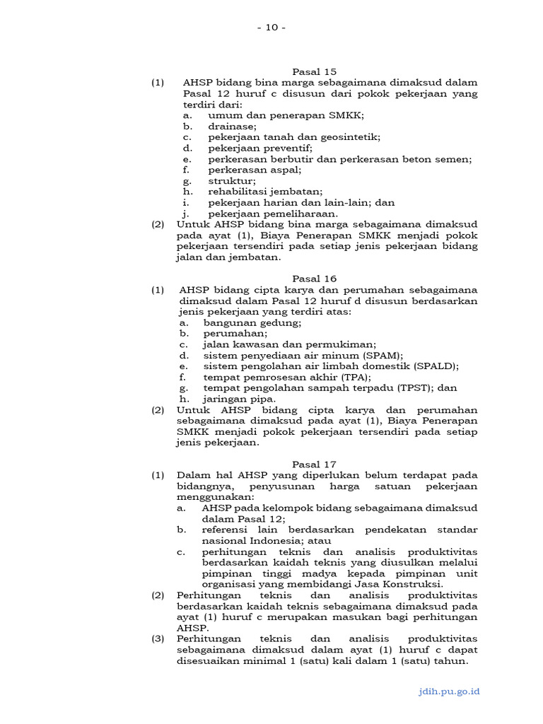 AHSP PUPR 2023 untuk Konstruksi | PDF