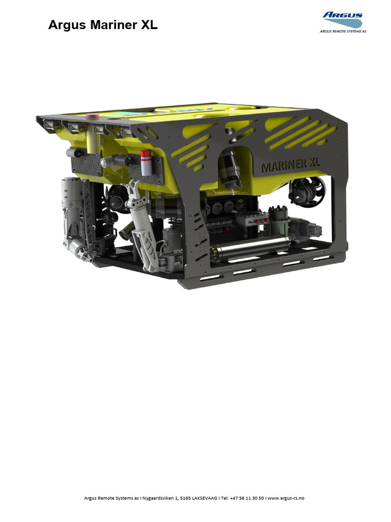 Argus Mariner XL ROV Specifications | PDF