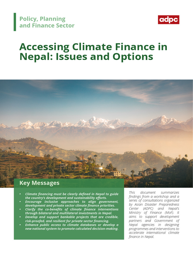 Climate Finance Access in Nepal | PDF | United Nations Framework ...