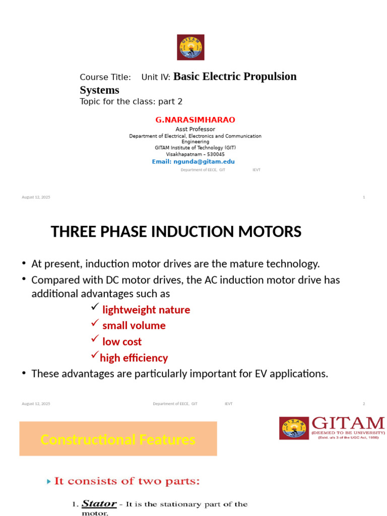IEVT Unit 4 Part 2 | PDF | Electric Motor | Electromagnetic Induction