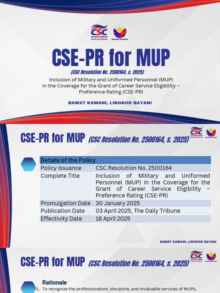 CSE-PR Guidelines for MUP Eligibility | PDF | Government | Justice