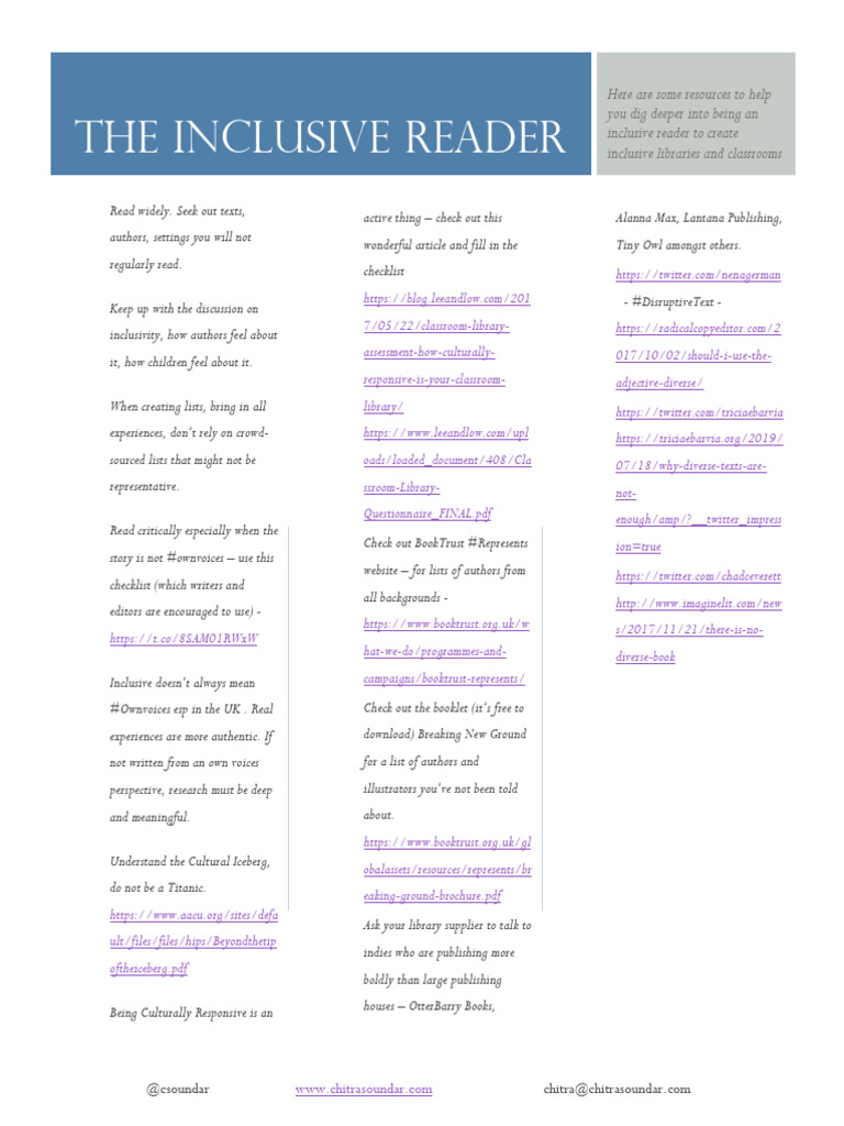 Inclusive Reading Resources Guide | PDF