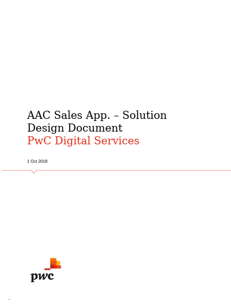 PWC AAC Sales App. Solution Design Document | PDF | Computing ...