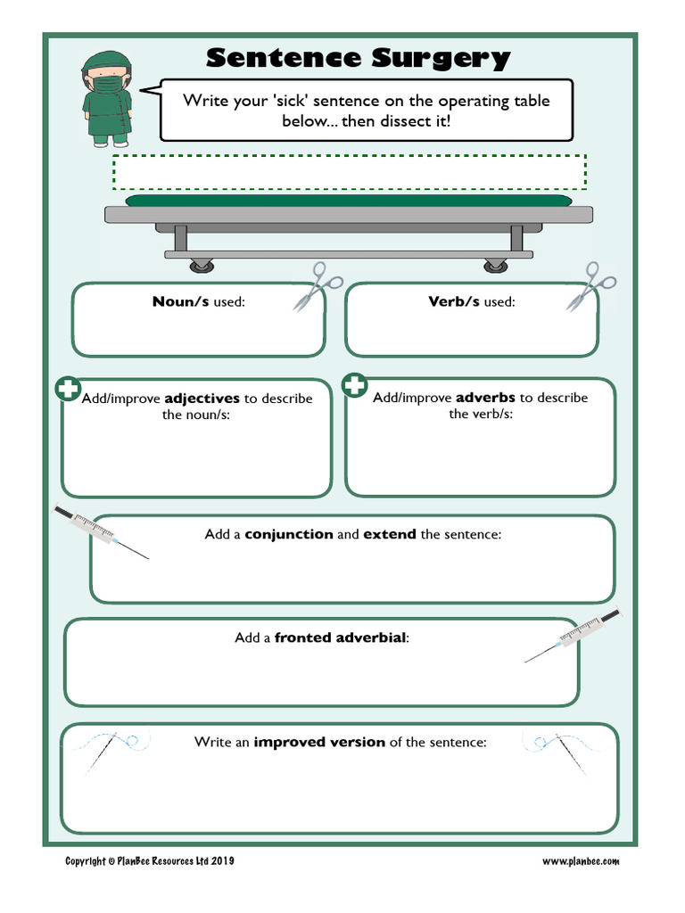 Sentence Surgery Activity Guide | PDF