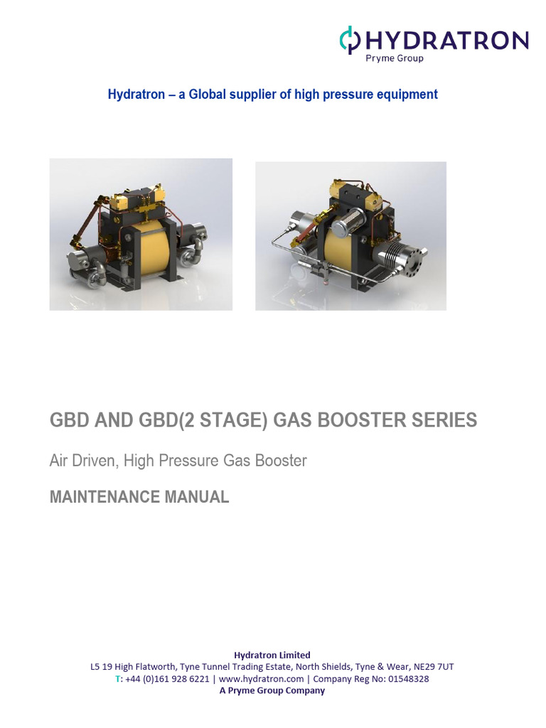 Gas Booster Installation & Maintenance Guide | PDF | Pump | Piston