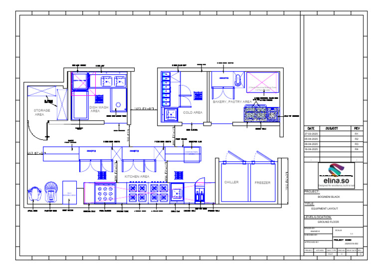 Kitchen Equipment Layout Plan | PDF | Cooking | Food And Drink Preparation