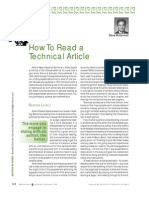 How To Read A Technical Article