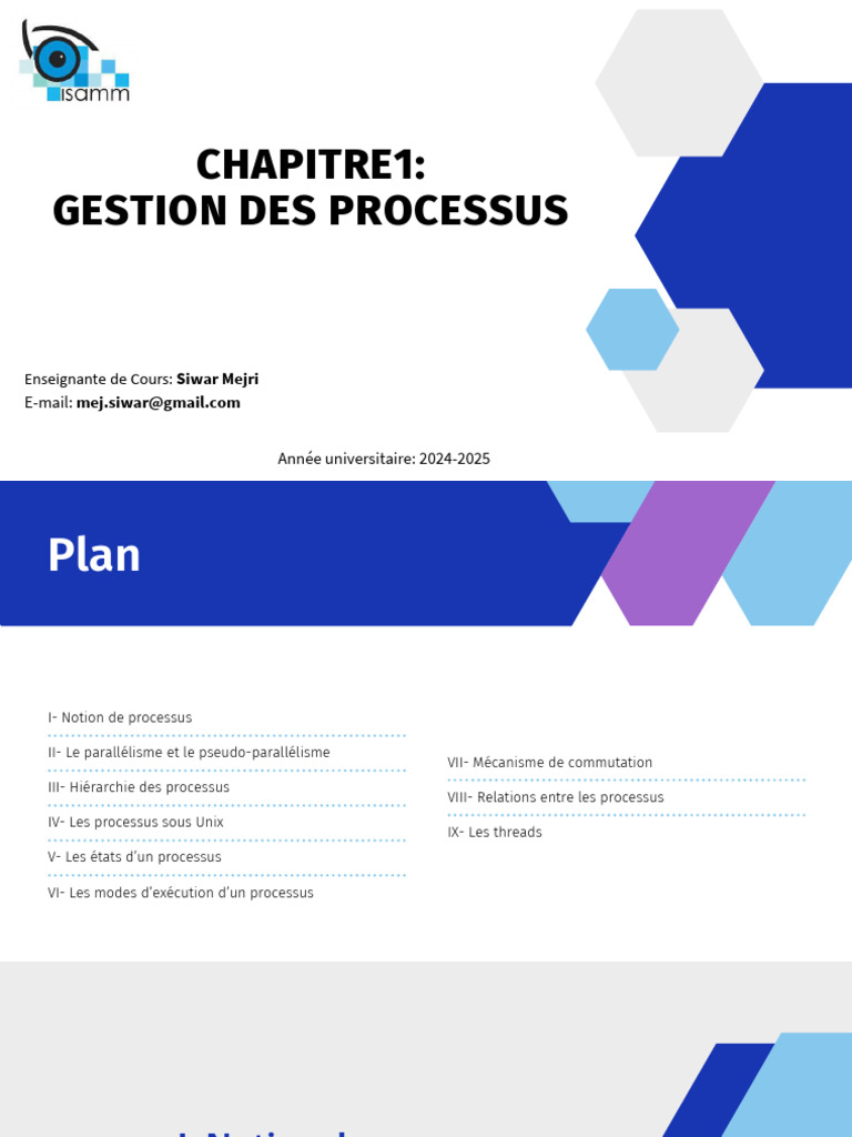 Gestion des processus sous Unix 2024-2025 | PDF | Programme ...