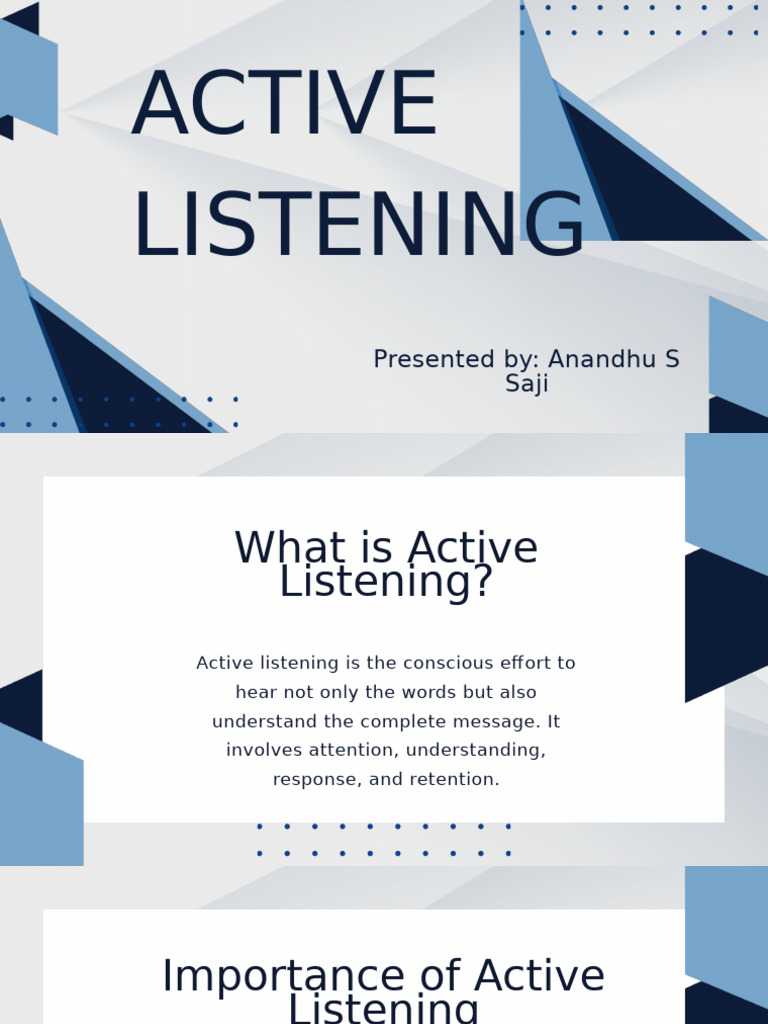 Mastering Active Listening Skills | PDF