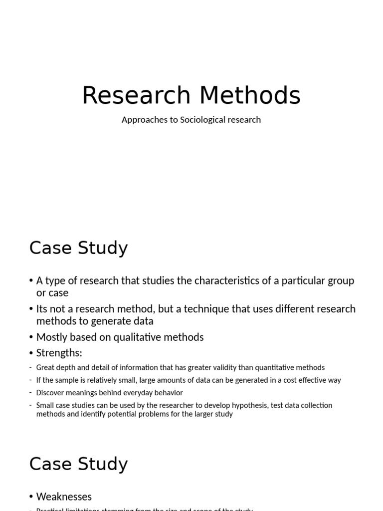 Sociological Research Methods Overview | PDF | Methodology ...