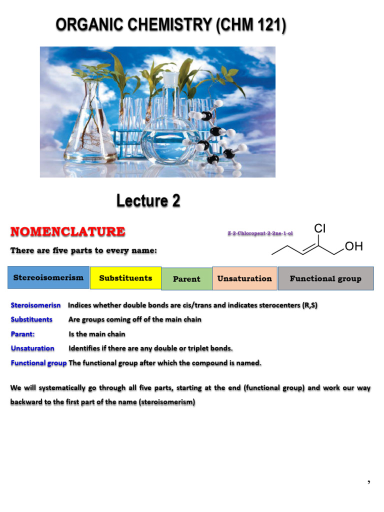 Organic Chemistry Nomenclature Guide | PDF | Alkane | Functional Group