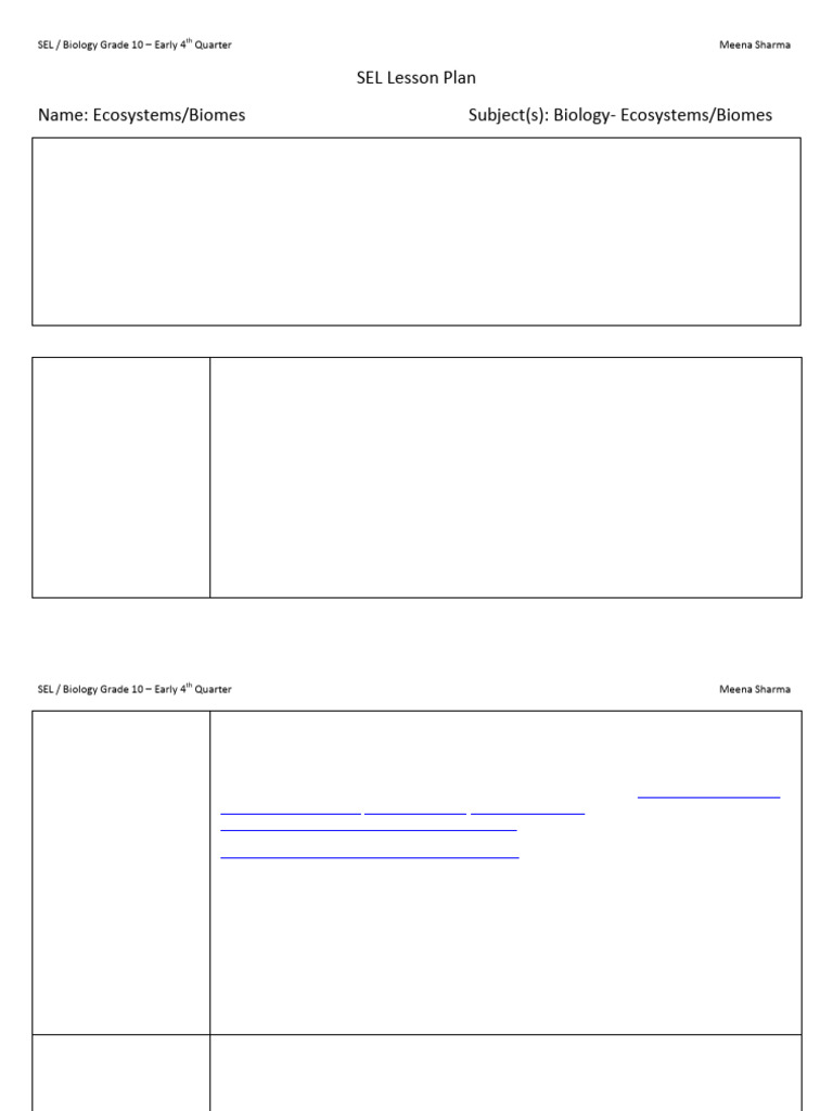 Grade 10 Biology: Ecosystems & Biomes Lesson | PDF | Ecosystem | Ecology