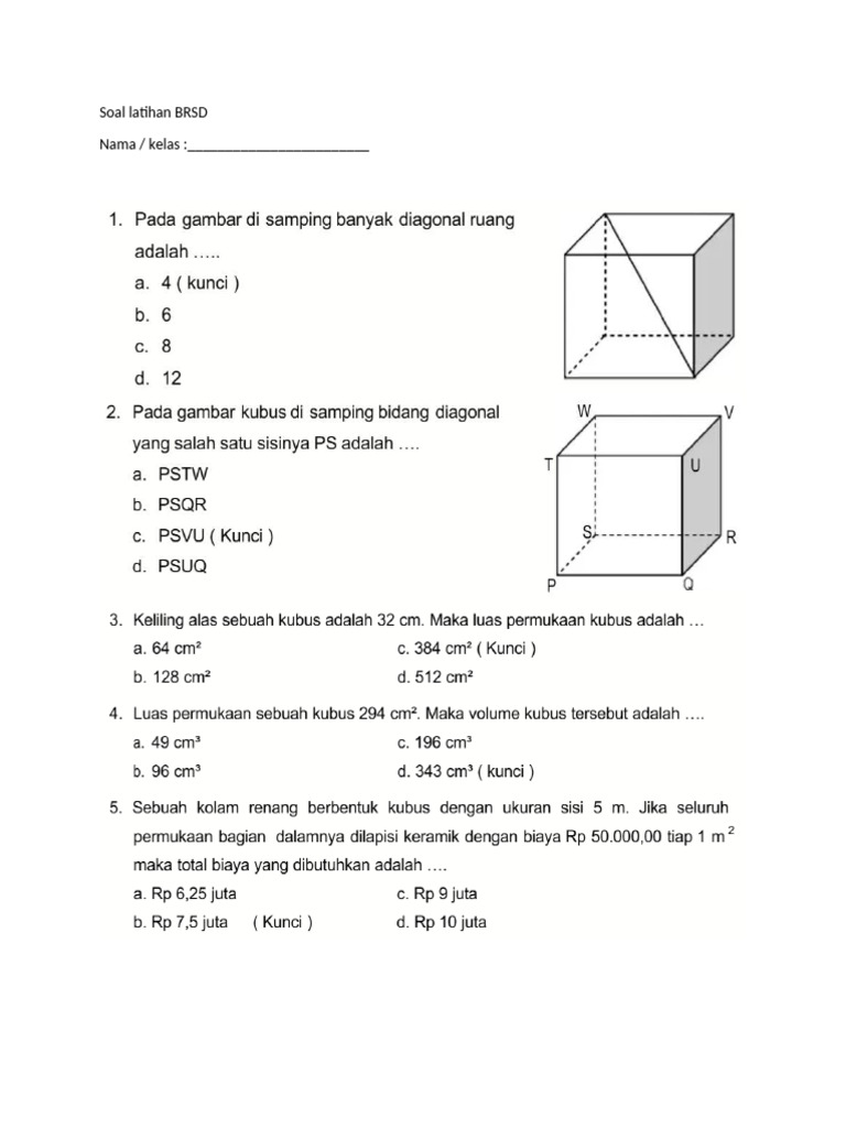 Soal Latihan BRSD | PDF