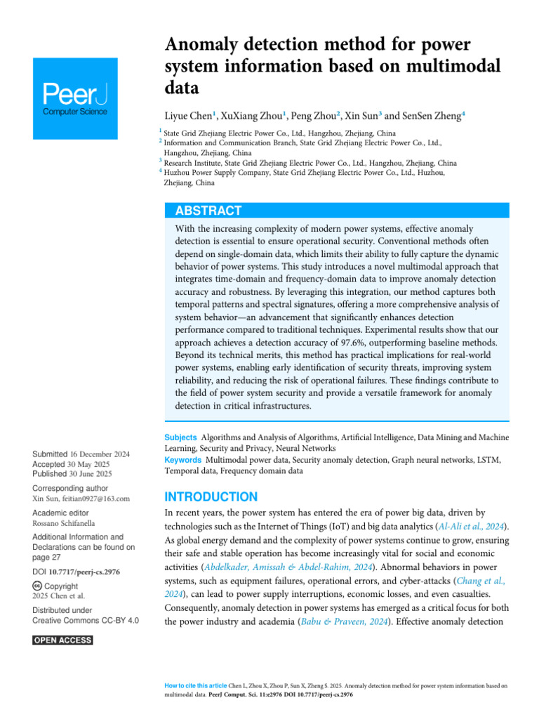 Anomaly Detection Power System Table Comparative China | PDF | Time ...