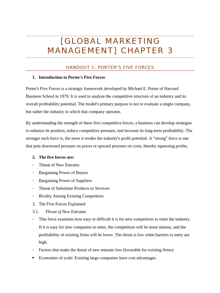 Understanding Porter's Five Forces | PDF | Economies | Business Economics