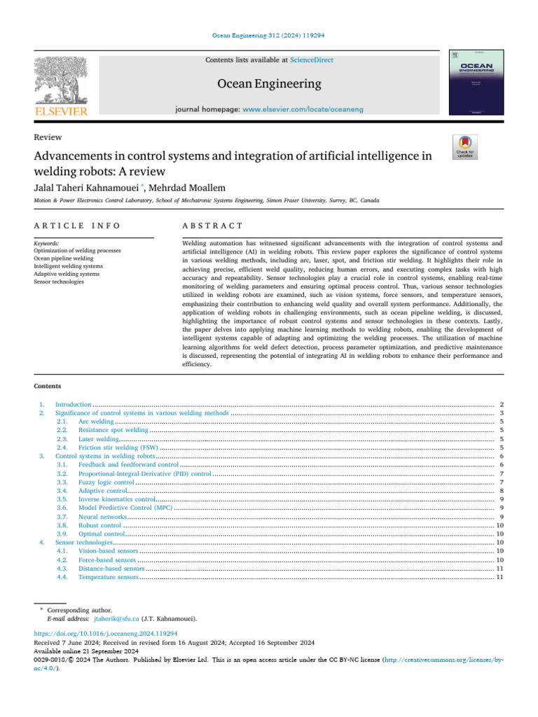 AI-Enhanced Control in Welding Robots | PDF | Welding | Construction