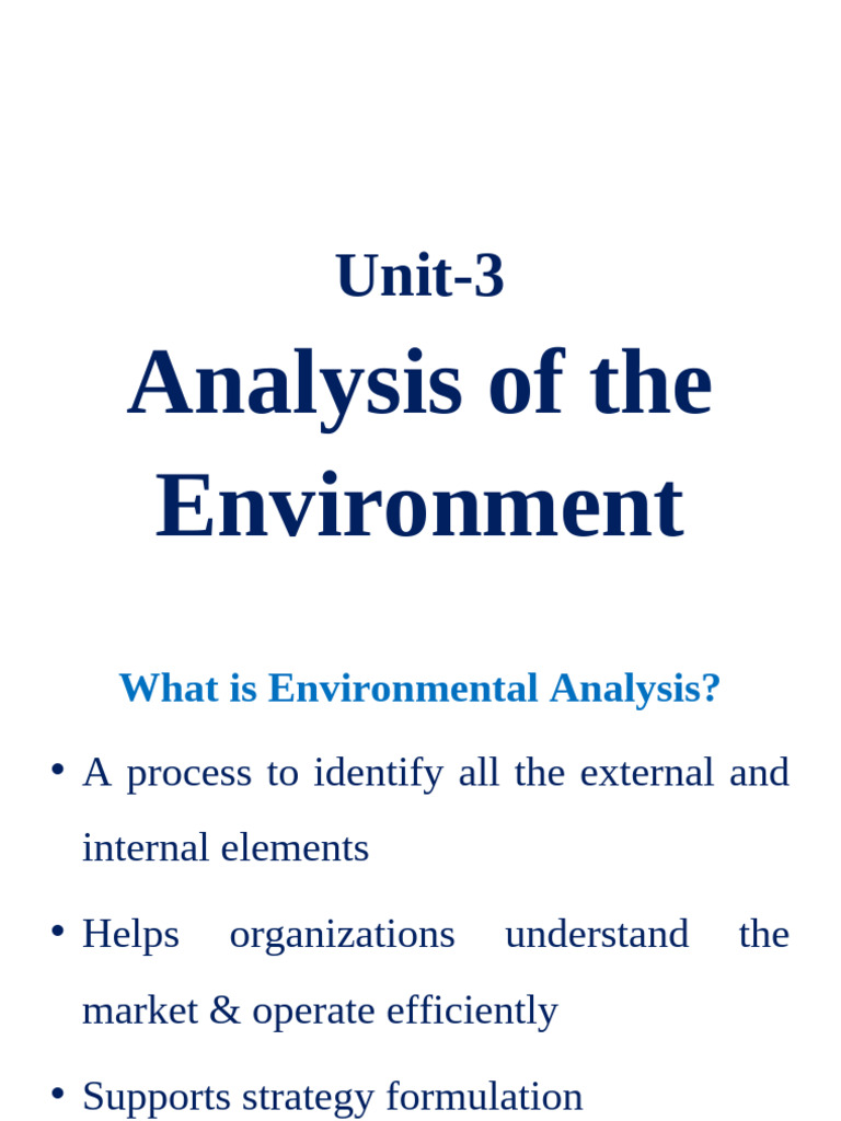 Environmental Analysis for Organizations | PDF | Swot Analysis ...