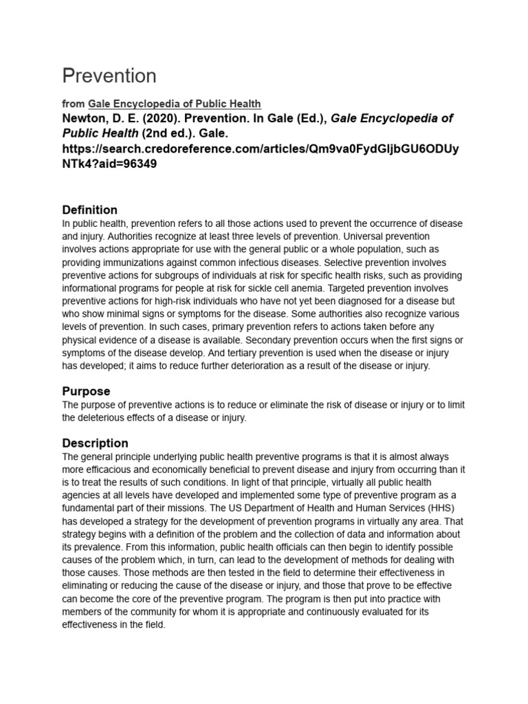 Public Health Prevention Strategies | PDF | Preventive Healthcare ...