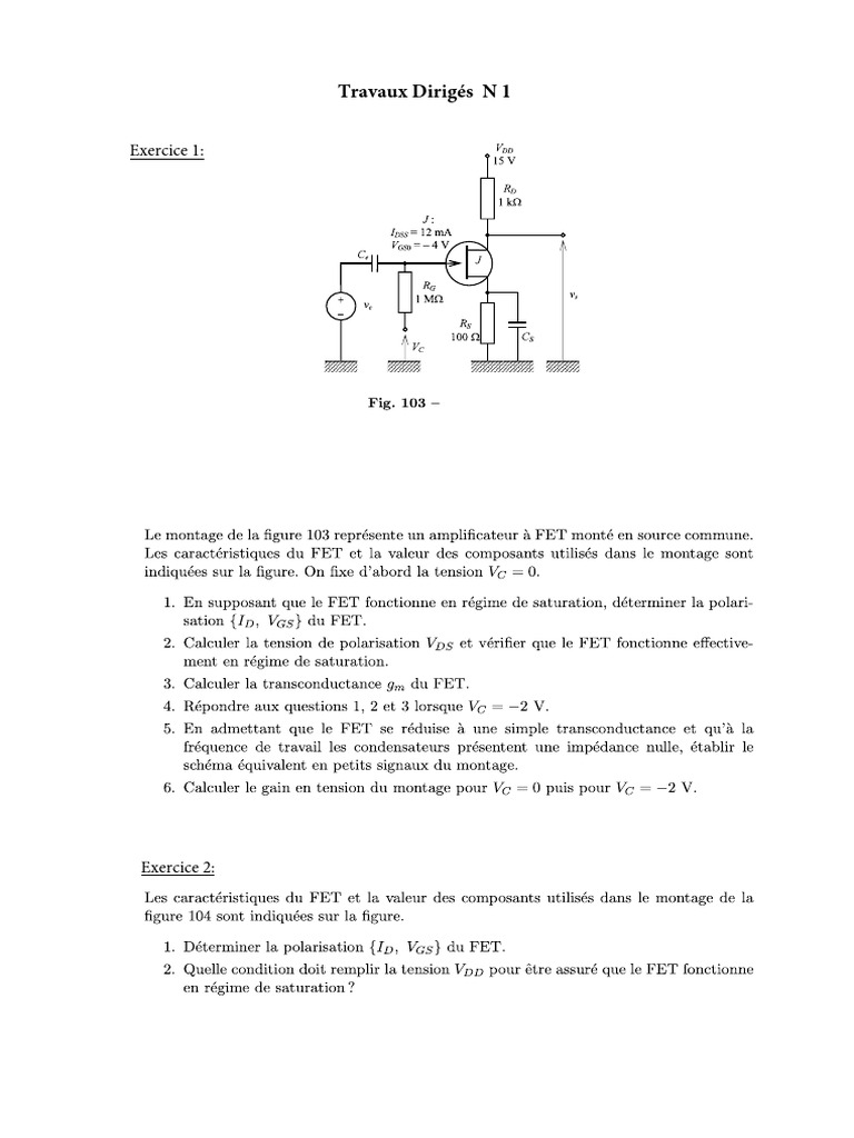 TD1 Et TD2 TEC | PDF
