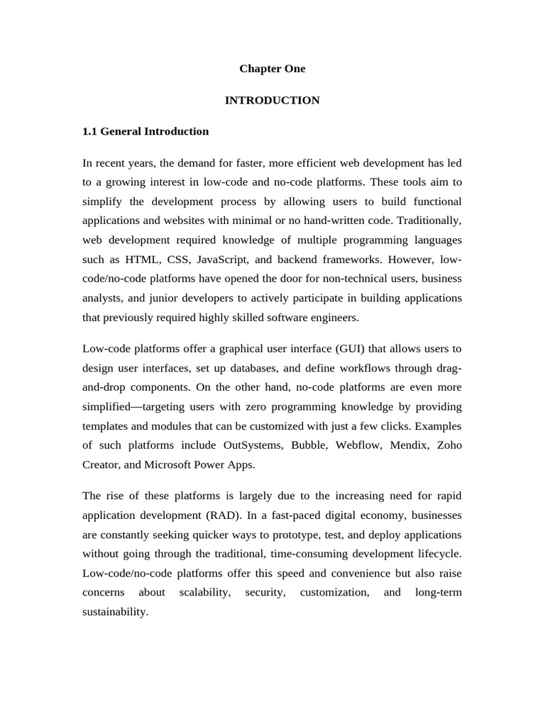 Advantages of Low-Code/No-Code Platforms | PDF | Software Development ...