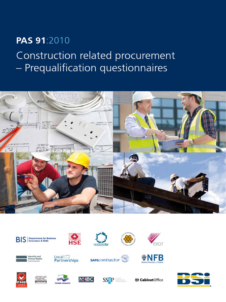 PAS 91:2010 Prequalification Guide | PDF | Procurement | Supply Chain