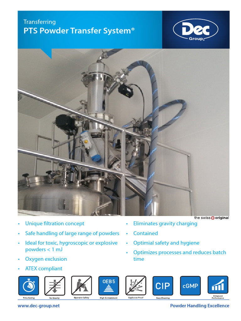 PTS Powder Transfer System Overview | PDF
