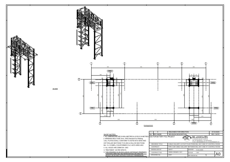 Cable Gallery Layout Plan | PDF | Mechanical Engineering | Industrial ...