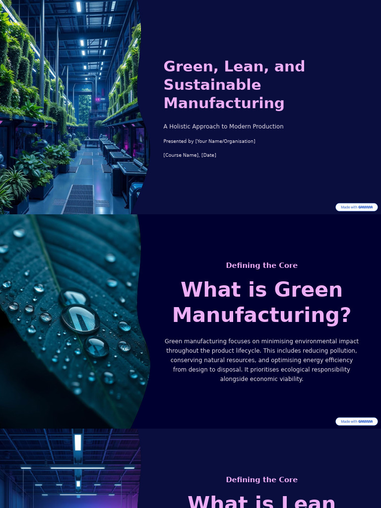 Lean and Sustainable Manufacturing Guide | PDF | Sustainability | Waste ...