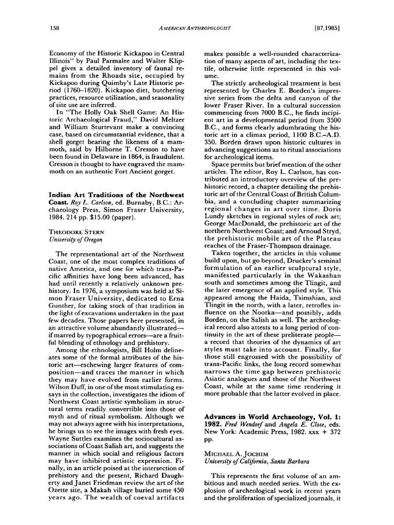 Advances in World Archaeology Vol 1 1982 | PDF | Student's T Test ...