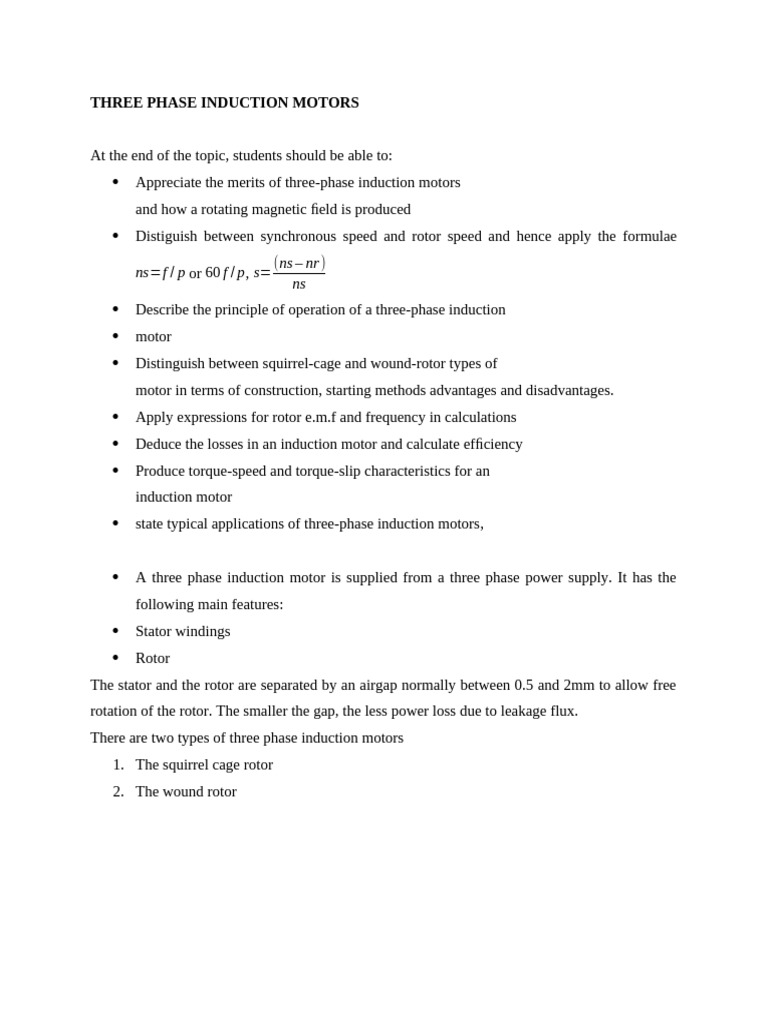 Understanding Three-Phase Induction Motors | PDF | Electric Motor ...