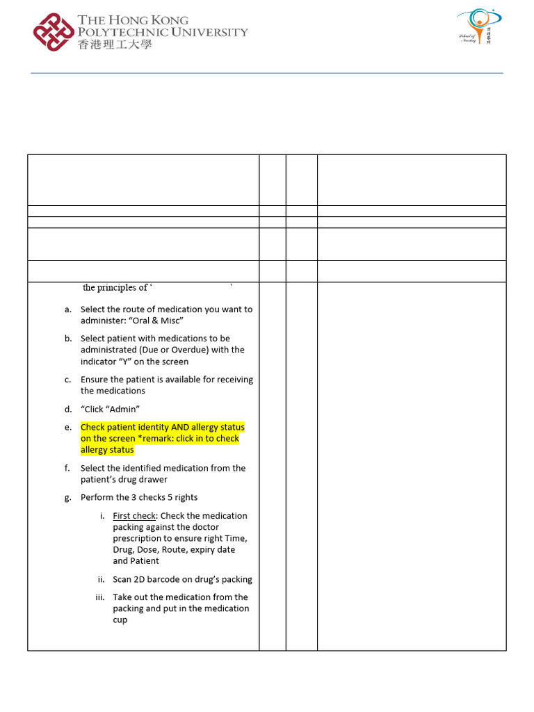 Pre-Clinical Placement Workshop Checklist Oral For Workshop Final ...