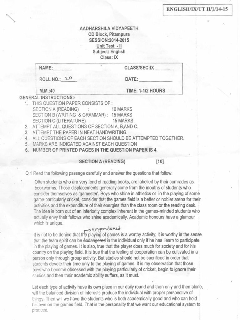 Eng FA 2 14 15 | PDF