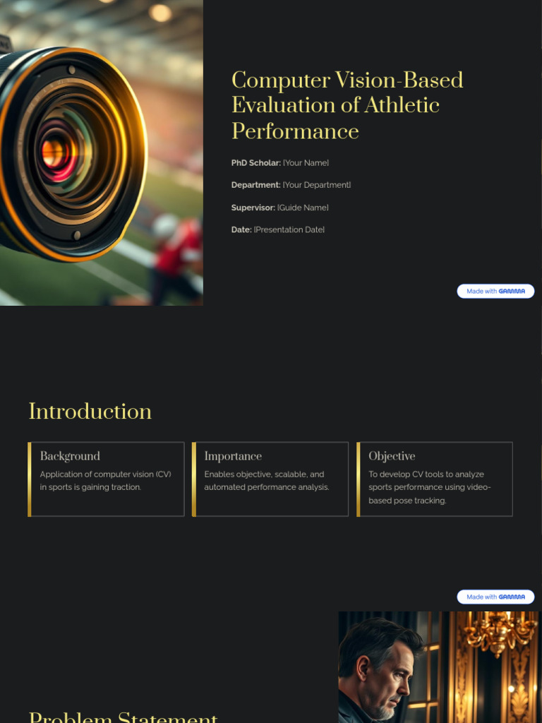 Computer Vision Based Evaluation of Athletic Performance | PDF ...