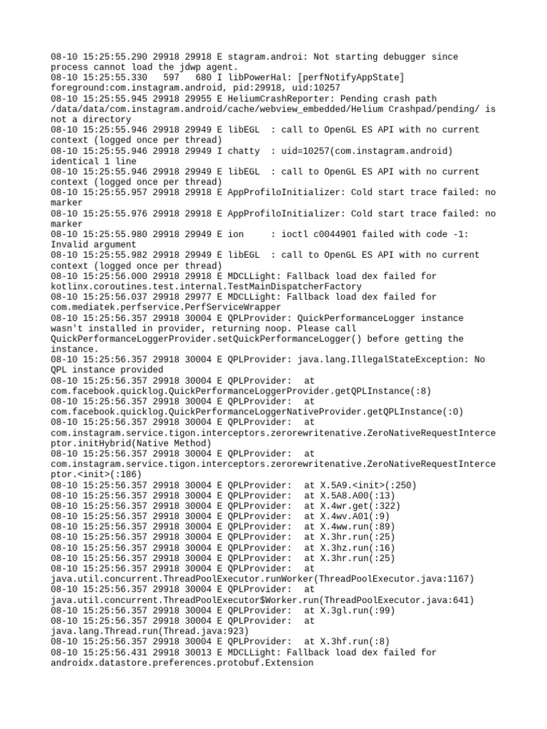 Instagram App Debugging Errors Log | PDF | Domain Name System ...
