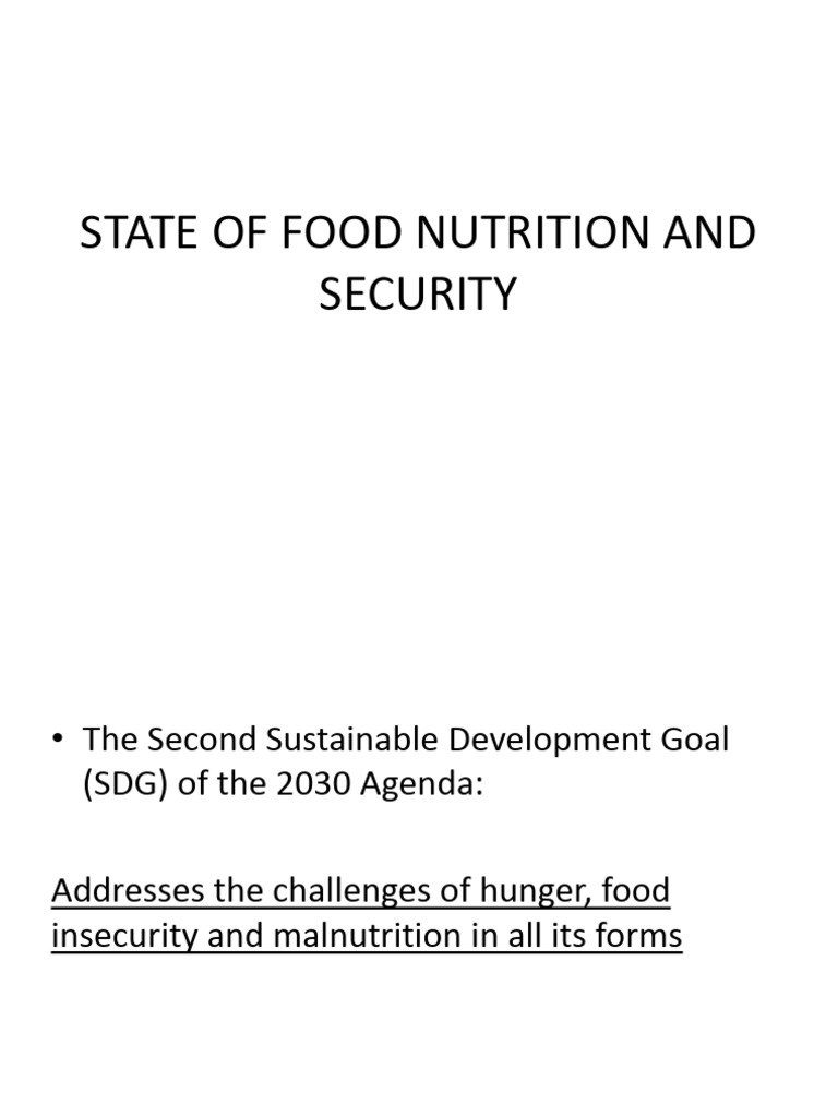 Global Food Nutrition and Security Trends | PDF | Malnutrition | Food ...