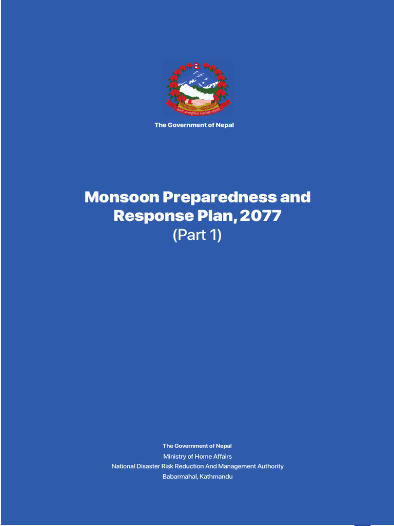 Monsoon Disaster Response Plan 2077 | PDF | Flood | Emergency Management