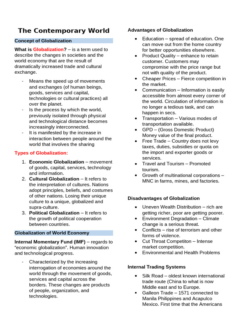 Understanding Globalization Today | PDF | Globalization | United Nations