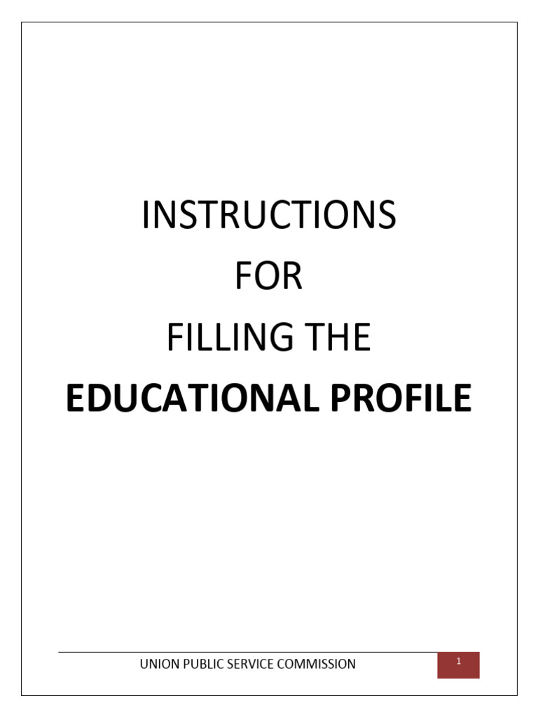 Filling Your Educational Profile | PDF | Computing