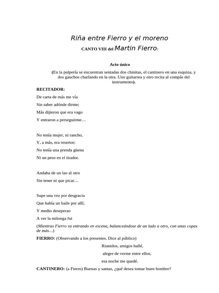 Canto Vii Martin Fierro 083256 Pdf
