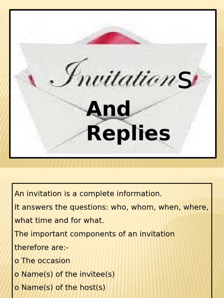 Essential Elements of Invitations | PDF