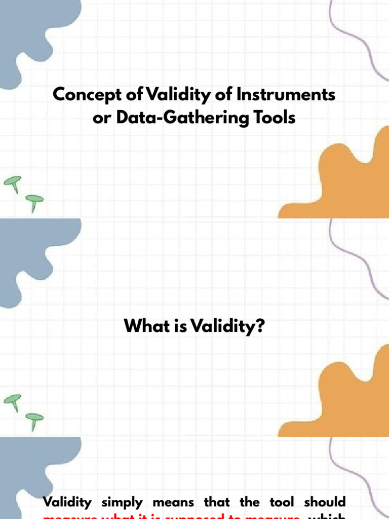 Understanding Validity in Data Tools | PDF | Validity (Statistics ...
