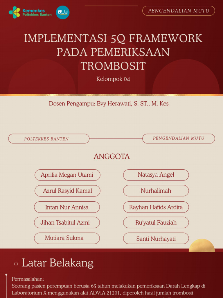 04 - 5q Framework Pemeriksaan Trombosit | PDF