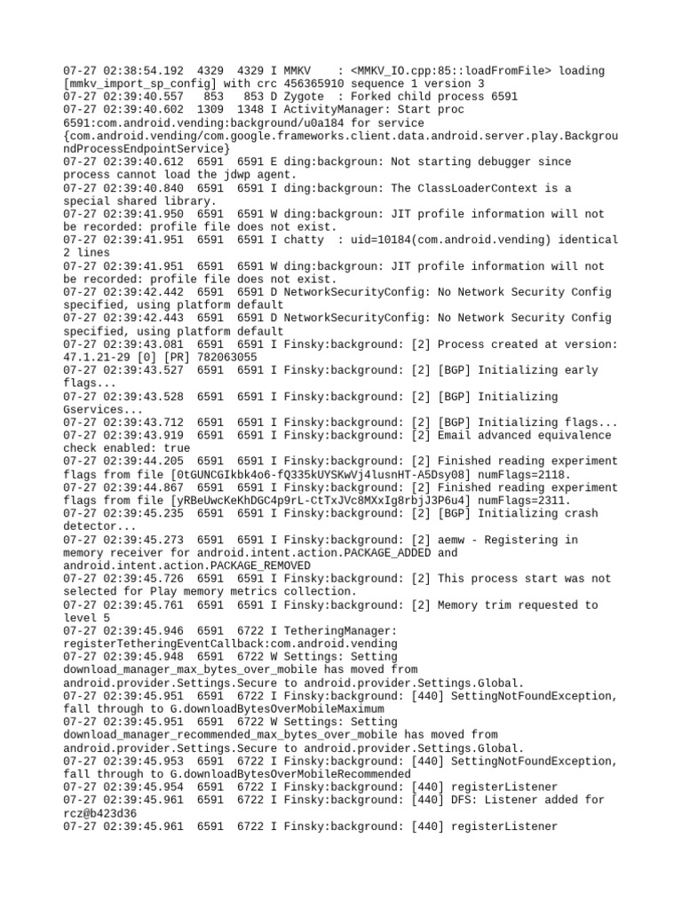 Android Vending Process Logs Analysis | PDF | Software Development ...
