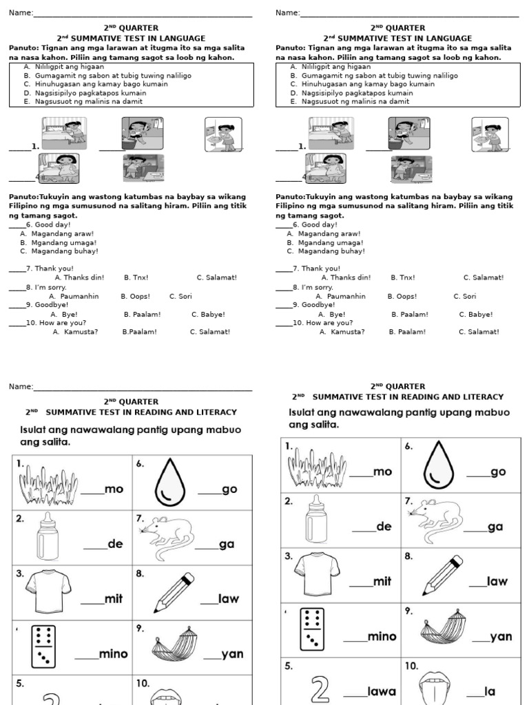 Q2 W2 2nd Summative | PDF