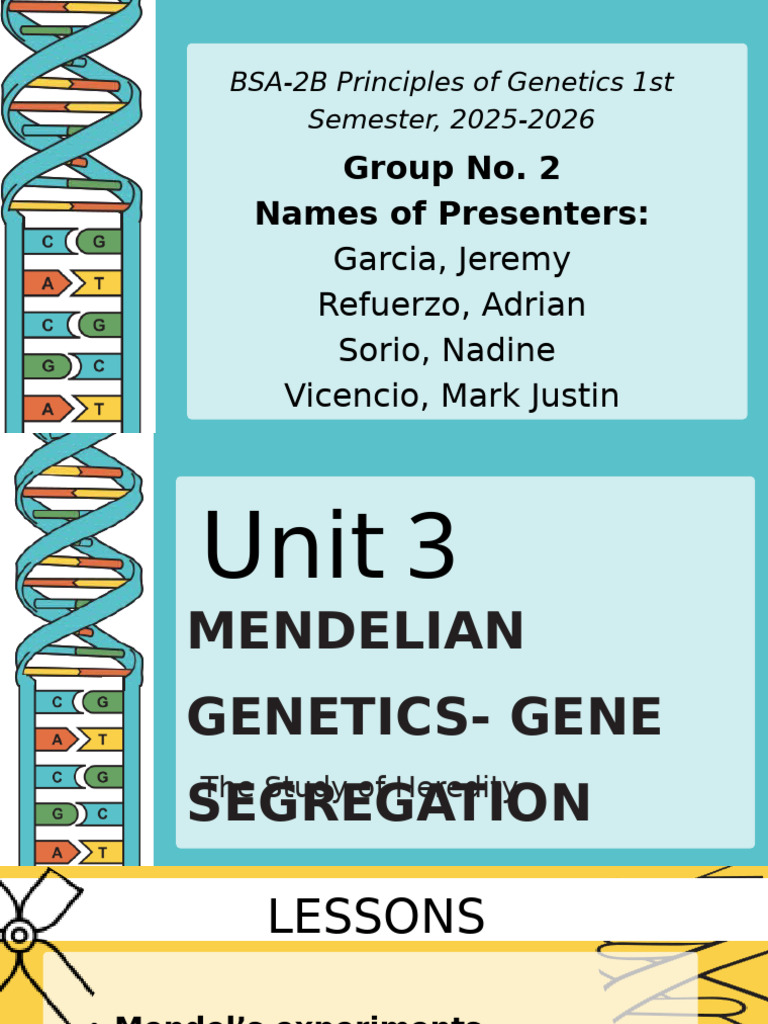 Mendelian Genetics: Principles & Crosses | PDF | Dominance (Genetics ...