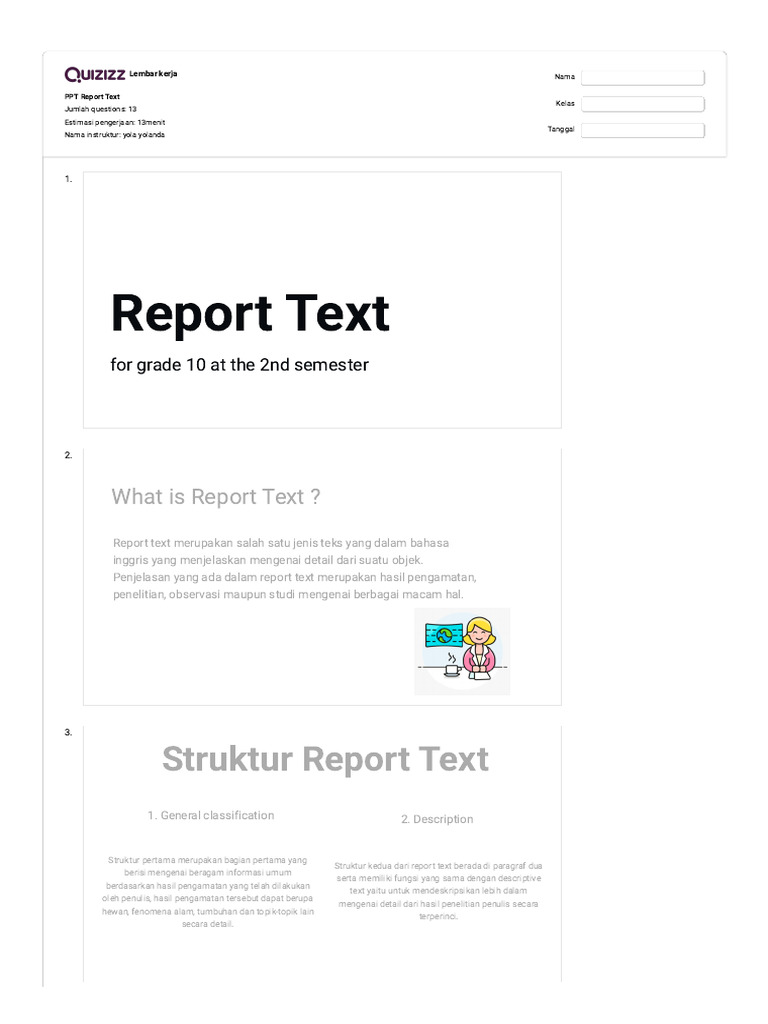 Report Text Overview for Grade 9 | PDF | Usb | Digital Technology