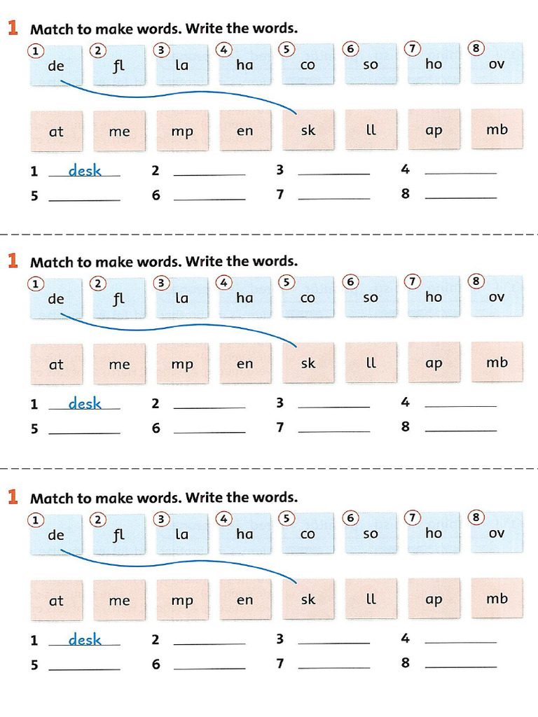 GRFF t1 w2 (p3+4) Word Halves | PDF