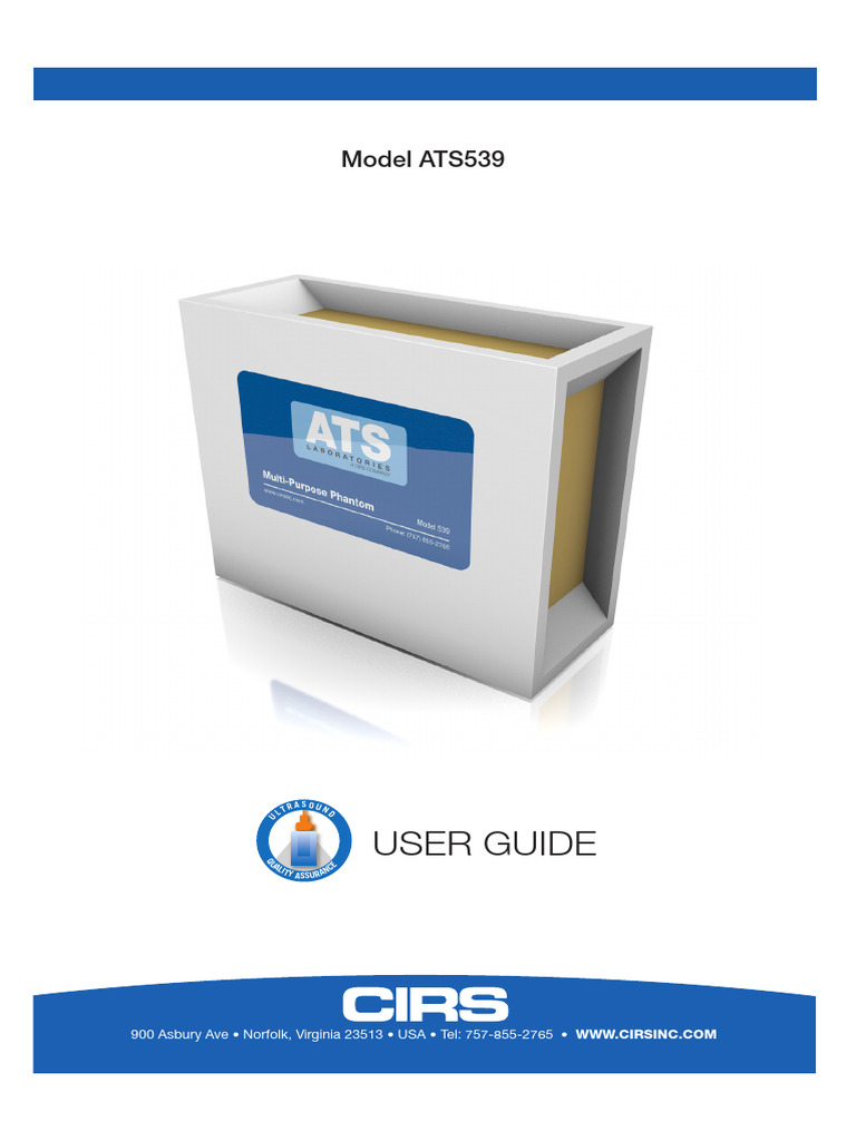 ATS539 Ultrasound Phantom User Guide | PDF | Image Scanner | Ultrasound